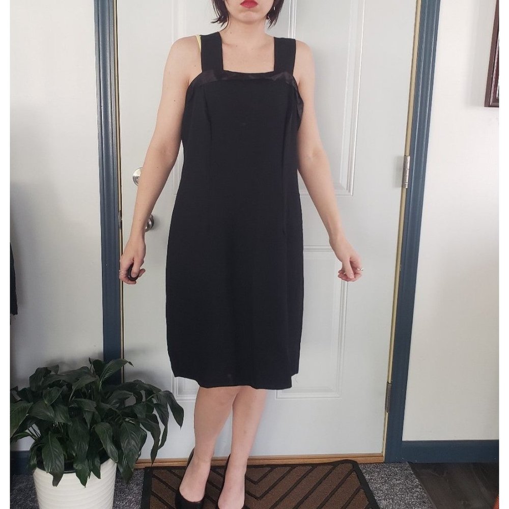 50s/60s Black Sheath Dress - Picture 2 of 4